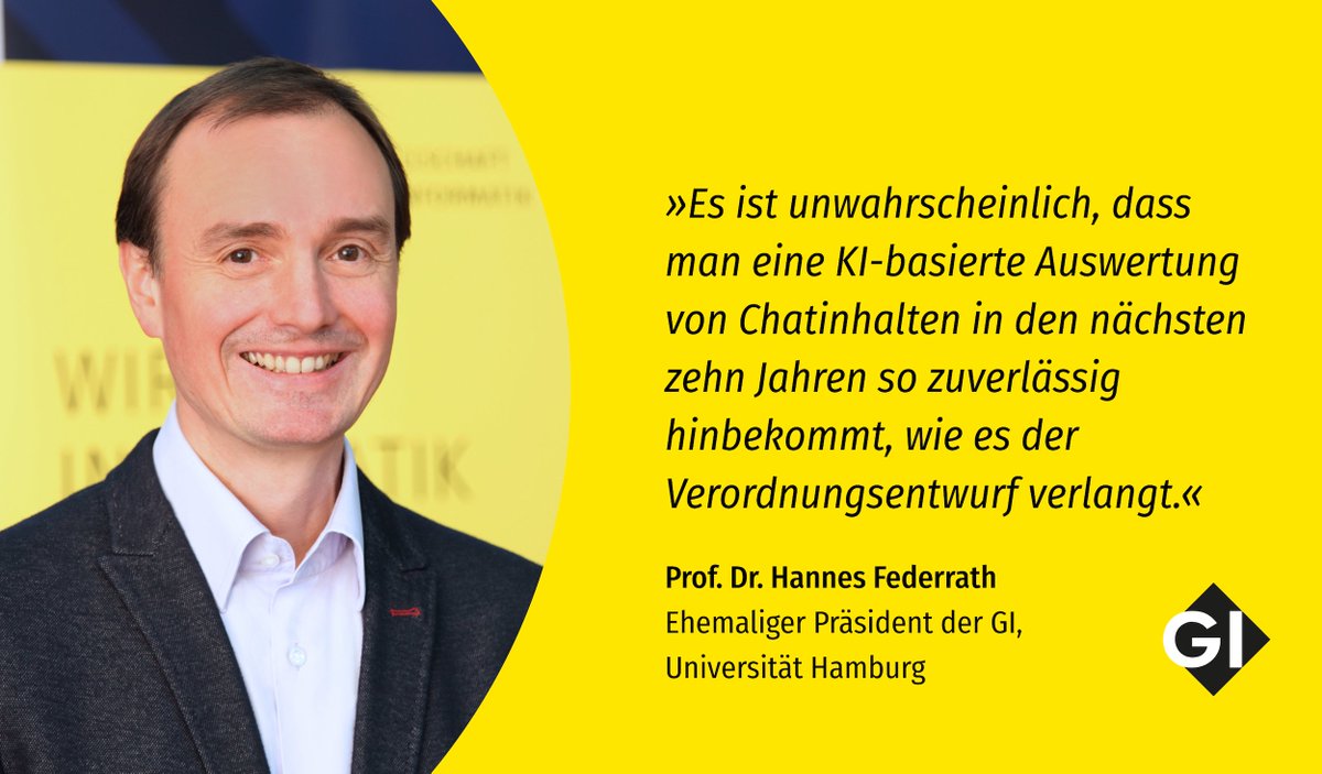 Gesellschaft für Informatik e.V. (@informatikradar) on Twitter photo Ehemaliger GI-Präsident Hannes Federrath erklärt im <a href="/secinsiderde/">Security-Insider</a> Podcast die technischen Hintergründe zur #Chatkontrolle und ihre Auswirkungen auf #E2EE
security-insider.podigee.io/56-chatkontrol… Ehemaliger GI-Präsident Hannes Federrath erklärt im <a href="/secinsiderde/">Security-Insider</a> Podcast die technischen Hintergründe zur #Chatkontrolle und ihre Auswirkungen auf #E2EE
security-insider.podigee.io/56-chatkontrol…