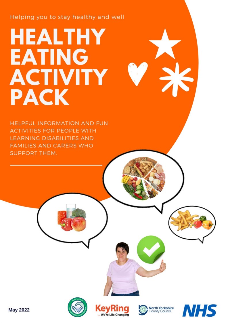 The North Yorkshire Learning Disability Partnership Board have worked with @NorthYorks_CCG and @northyorkscc to co-design a healthy eating activity pack for people with learning disabilities and their families and carers.

Please share 😊

Link: bit.ly/3MSMdaP