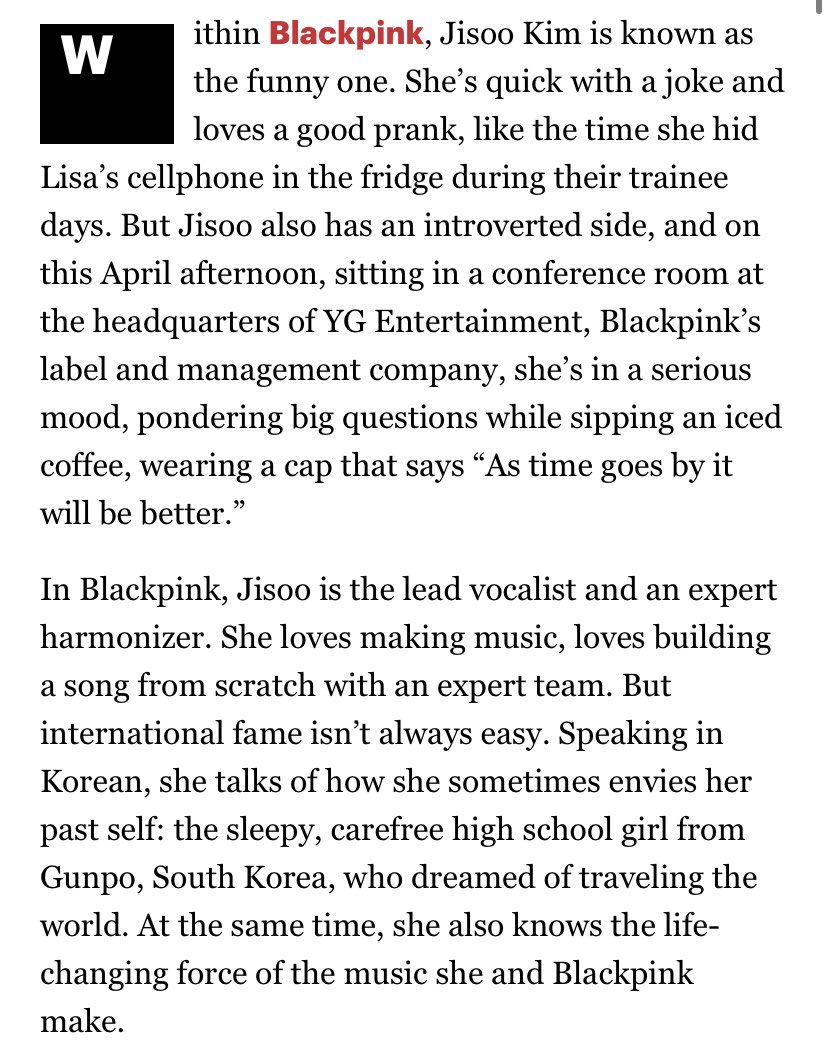 sweetofgun's tweet photo. KIM JISOO IN HER INTERVIEW !!!! 🥰

JISOO FOR ROLLING STONE
#JISOOxRollingStone #BLACKPINKxRollingStone  @BLACKPINK https://t.co/SmFFZQ1EV8