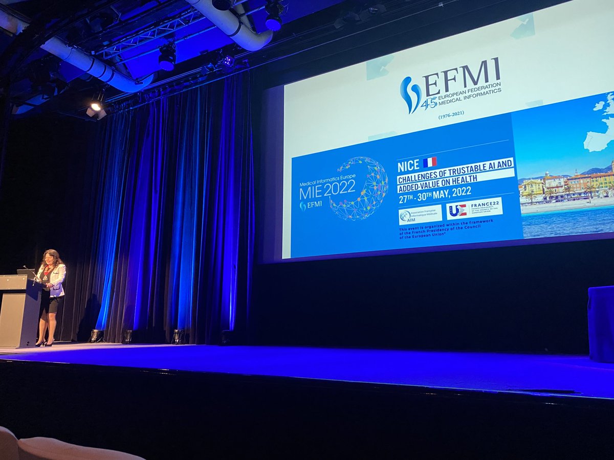 ⁦<a href="/chronaki/">Catherine Chronaki</a>⁩ defends the immense value of ⁦<a href="/EFMI/">European Federation for Medical Informatics</a>⁩ for #Medicalinformatics in #Europe in the #MIE2022 opening session
