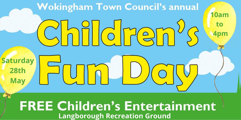 FREE FUN DAY THIS SATURDAY.
10am - 4pm Langborough Rec. A free day out including small fairground rides, visiting farm animals, face painting and more.
Refreshments available from 1st Winnersh Scouts BBQ, and Mr Whippy.
#Wokingham #woky  #dayout