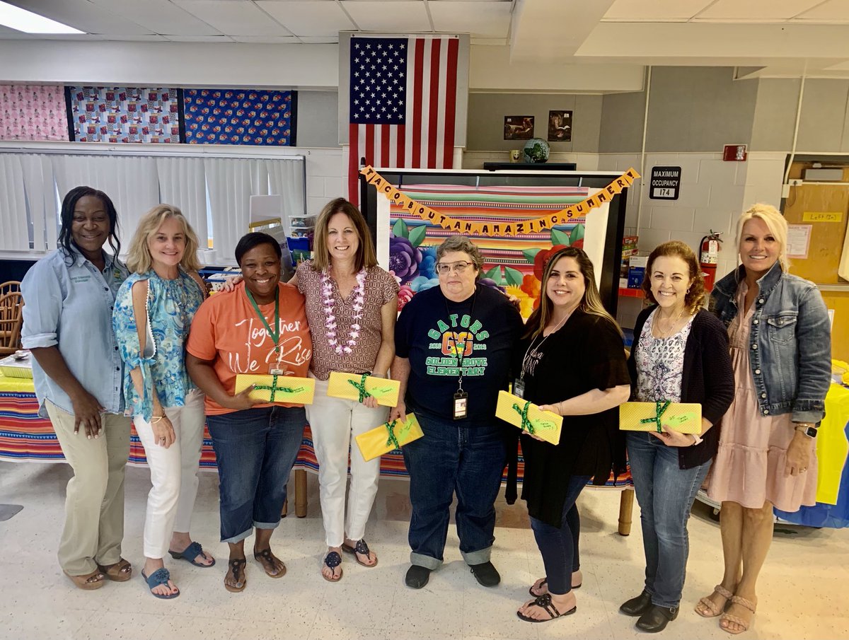 Congratulations Ladies! A combined 150 years of service here at Golden Grove! Look at that Gator PRIDE!
