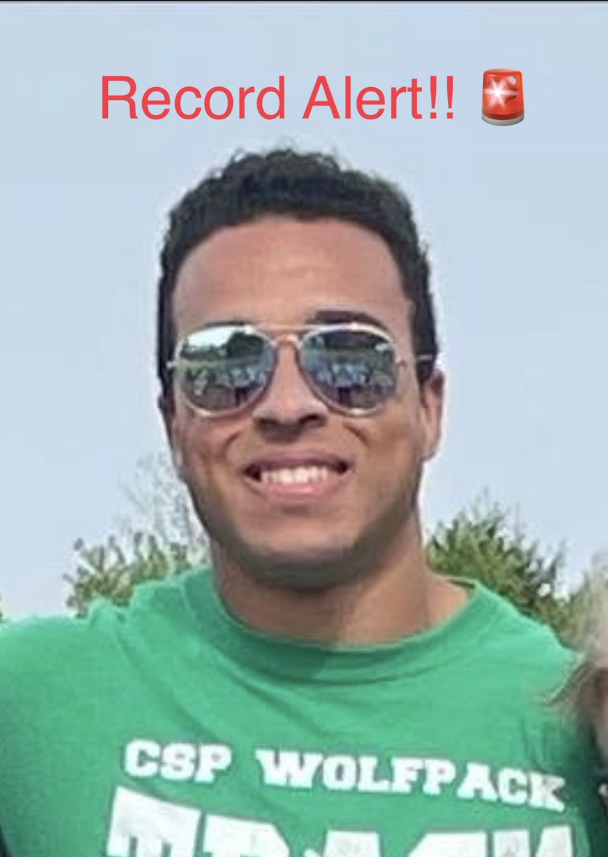 Congratulations to <a href="/KoptaTreyvon/">TreyVon Kopta</a> for setting a new CSP record in the triple jump yesterday. Trey previously was the co-record holder with John Swabik. Great work Trey!