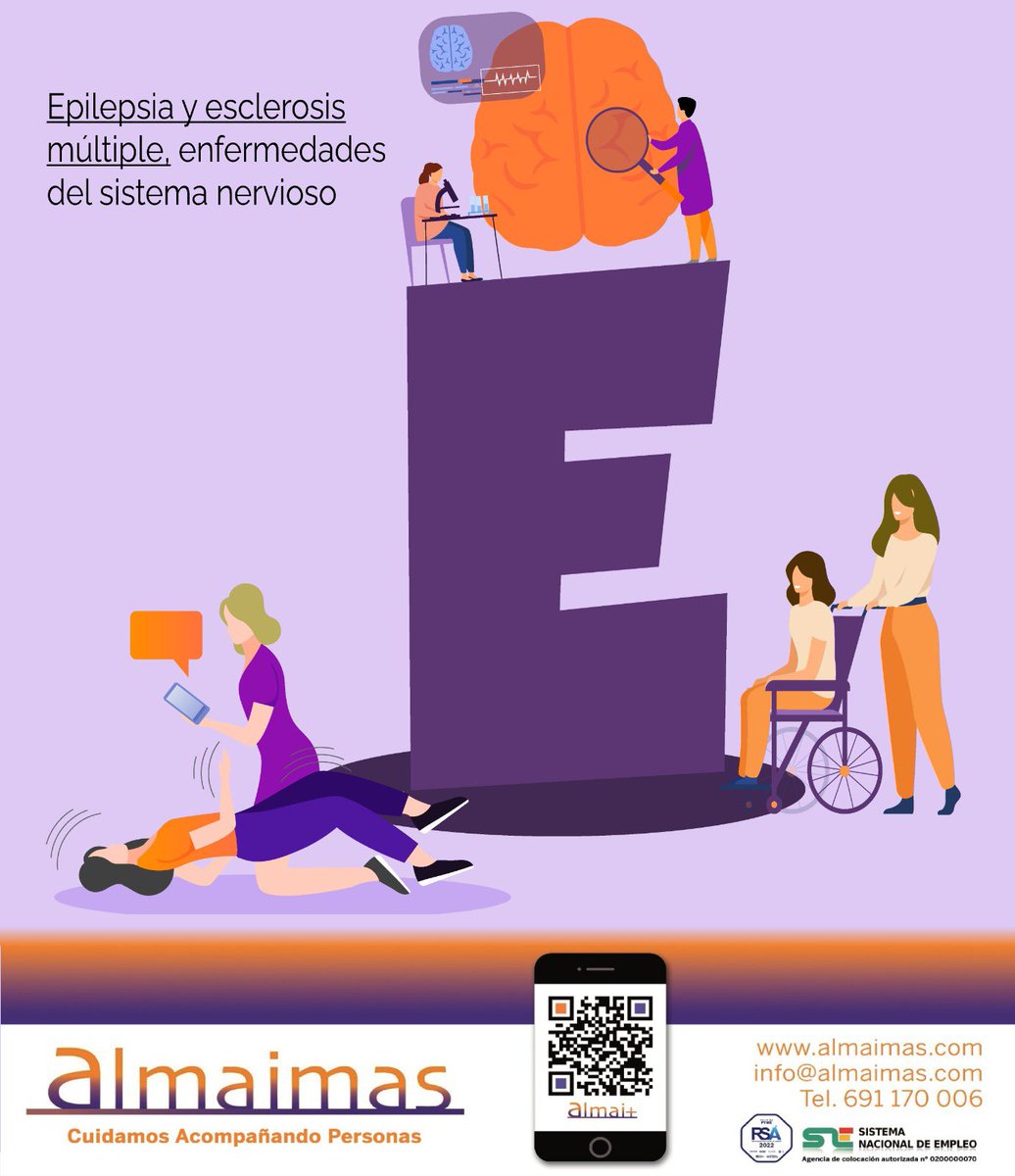 Las dos empiezan con E y las dos son enfermedades del sistema nervioso. 

En mayo se celebran los días de concienciación de la epilepsia y la esclerosis múltiple, el 24 y el 30 de mayo respectivamente.

¡Empieza hoy, infórmate! 💜🧡
almaimas.com