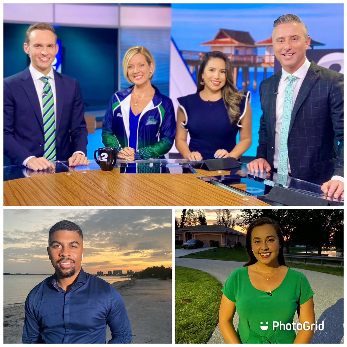 LisaSpoonerTV's tweet photo. Our @FL_Everblades are one win away from the #KellyCup finals so the @NBC2 #NewsToday team is sporting our green and blue! Go Blades!
#KellyCup2022 #KellyCupPlayoffs22 @JasonDunning @AlanCampbellTV @BrianaFernNews @NickiPerdomo https://t.co/ABRWXETYU5