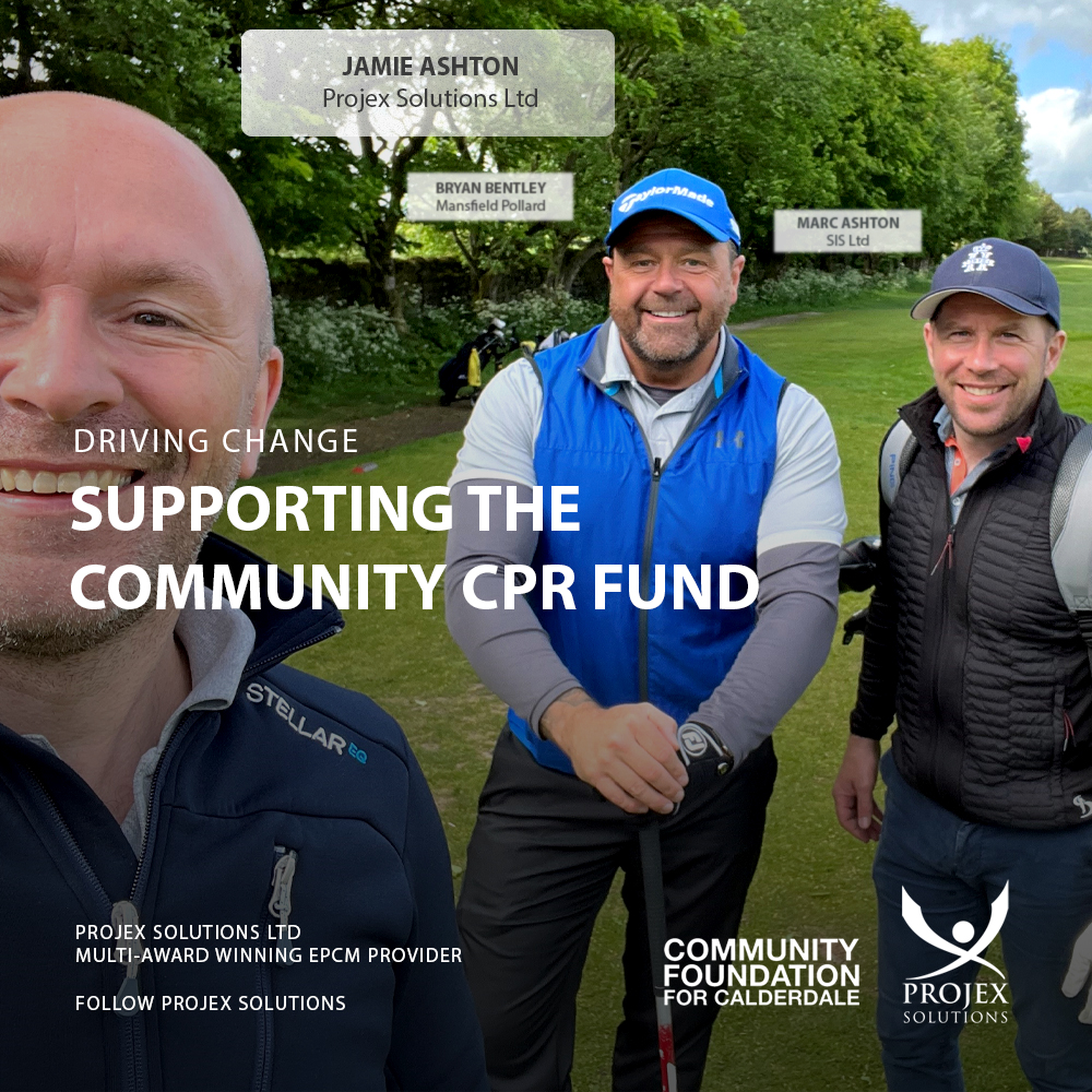 ProjexSolLtd's tweet image. Yesterday our Managing Director, Jamie, spent the day playing golf in support of @CalderdaleFound's "The Community CPR Fund". A big thank you to @PIB_Insurance for sponsoring the event, Marc from SIS Ltd and Bryan from @Experts_In_Air .
Donate now at:
localgiving.org/fundraising/co…