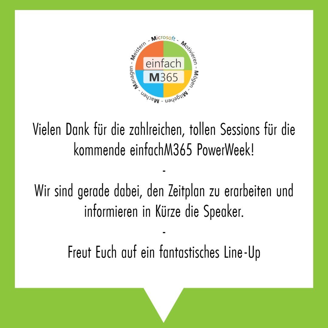 👉 Unser Thema: Kommunikation &amp; Kollaboration mit M365
🗓️ Termin der PW: 20.06. - 24.06.2022
#einfachm365 #powerweek #m365 #kollaboration #kommunikation
