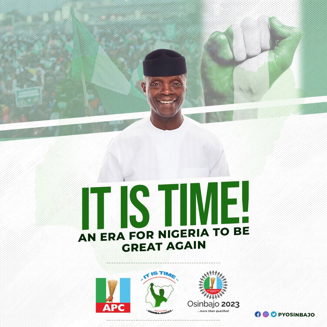 #OsinbajoIsComing because #itistime for #anewera #qualityeducation #innovativeideas #nigeria
