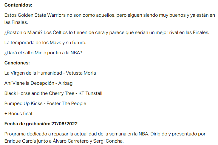 KikeGarcia41's tweet photo. Ya se puede escuchar el @PasionNBA de hoy. 

Pasión NBA 368 (11x31): Warriors a las Finales; ¿Celtics o Heat? Autopsia de los Mavs

Con @sergiconcha y estos contenidos. 

https://t.co/lsdn5Suk17 https://t.co/DF33D0O4kB
