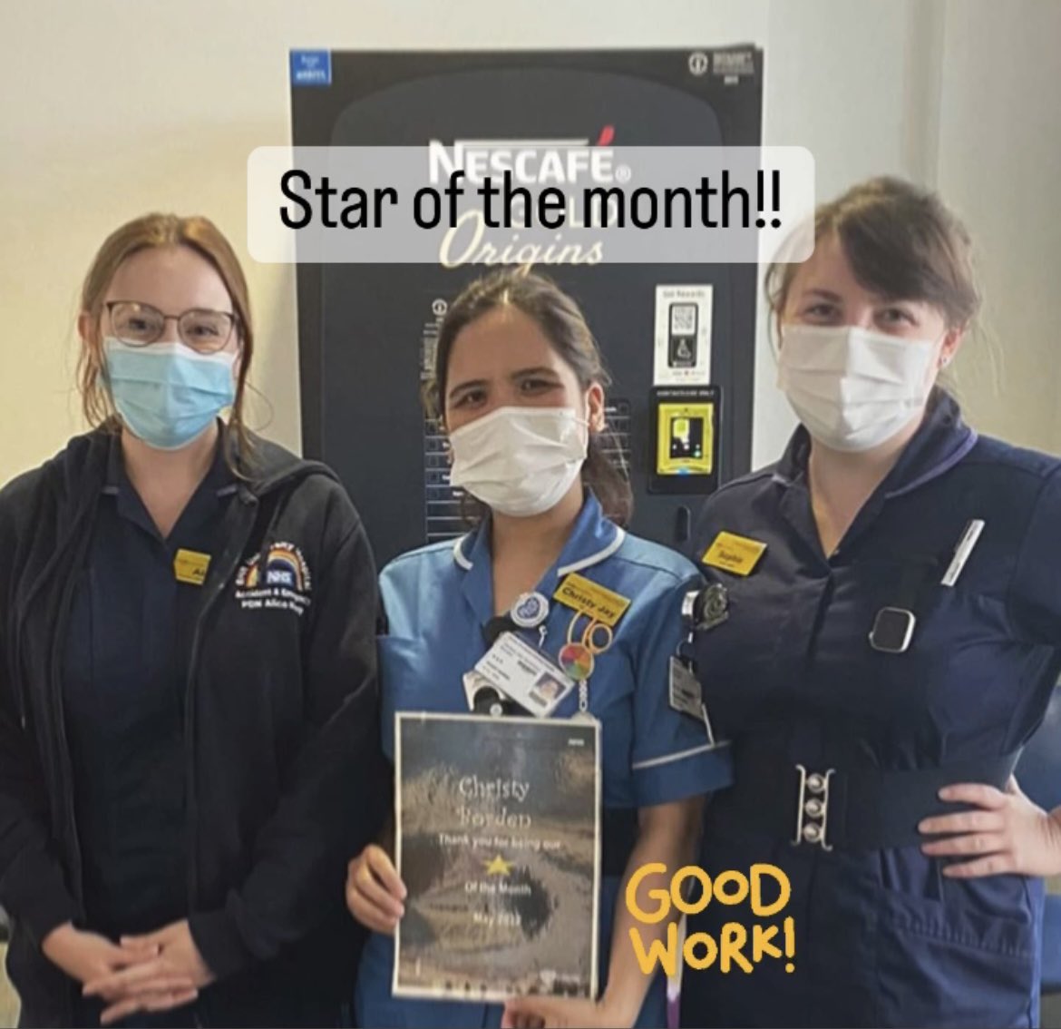 As nominated by other ED Team members, our Star of the Month for May 2022 is Christy!!! 

Nominated for her passion for providing excellent patient care and her care she shows her team! We are so lucky to have you 🥳🥳

🎉Well done Christy!!! 🎉

<a href="/akennyx/">Kenny</a> @cookg97