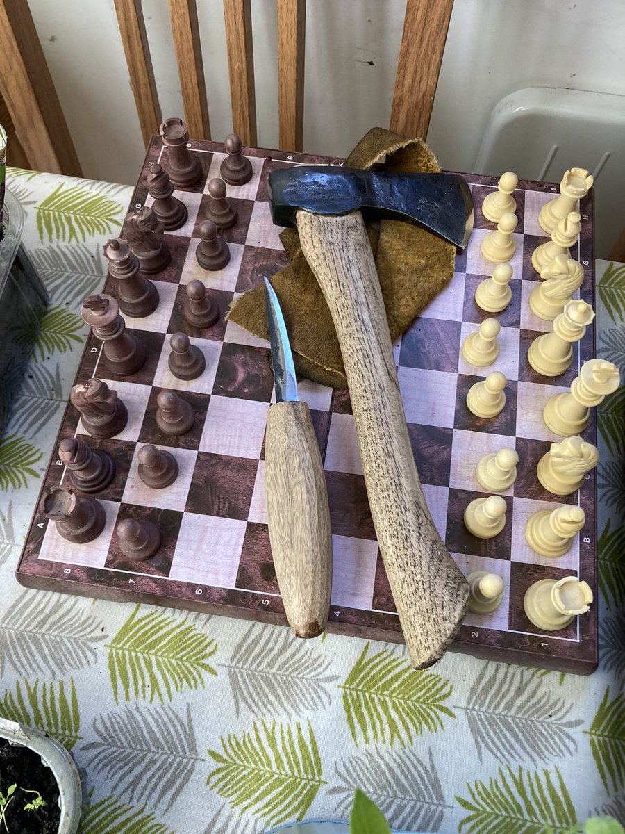 Frightening scenes in the Yukio household.
I’m not exactly certain what the rules of Hatchet Chess are but suffice to say if I lose you won’t ever be hearing from me again