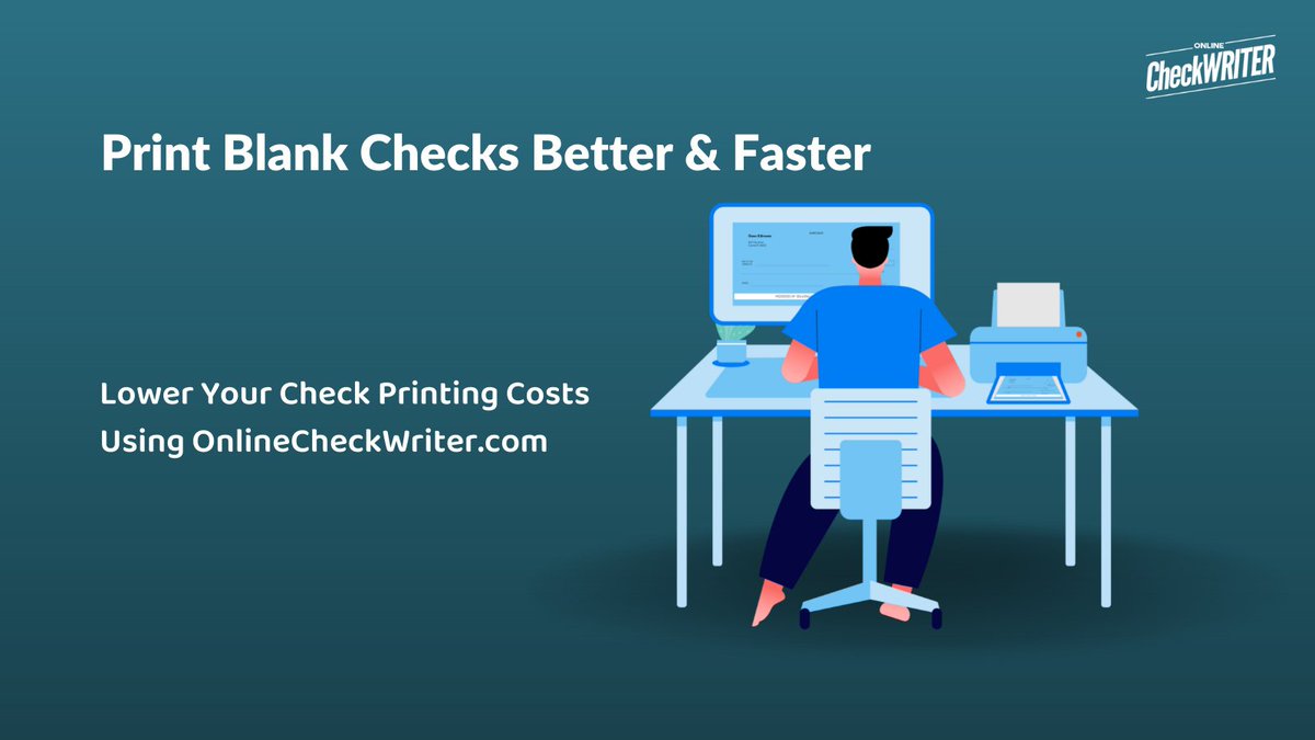 webcheckwriter's tweet photo. Blank checks need not be kept locked for safety, inventoried, or monitored in the same way that pre-printed checks need to be. Use Online Check Writer and print checks on blank check stock cost-effectively.
 
Learn more: https://t.co/LGGIAD5BZO
 
#BlankChecks #ChecksBlank https://t.co/ZLE8OutpSL