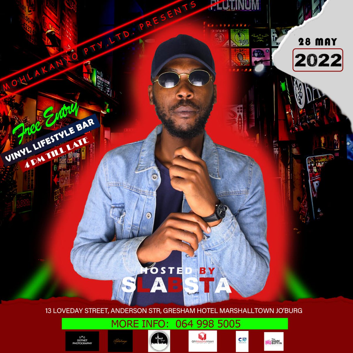 Mfana wa kasi Mr Mohlakanyo <a href="/Slabsta/">😎</a> is your host for #MohlakanyoJozi #PiecesAlbum launch. We are officially on for tomorrow! 😎🤙🏾