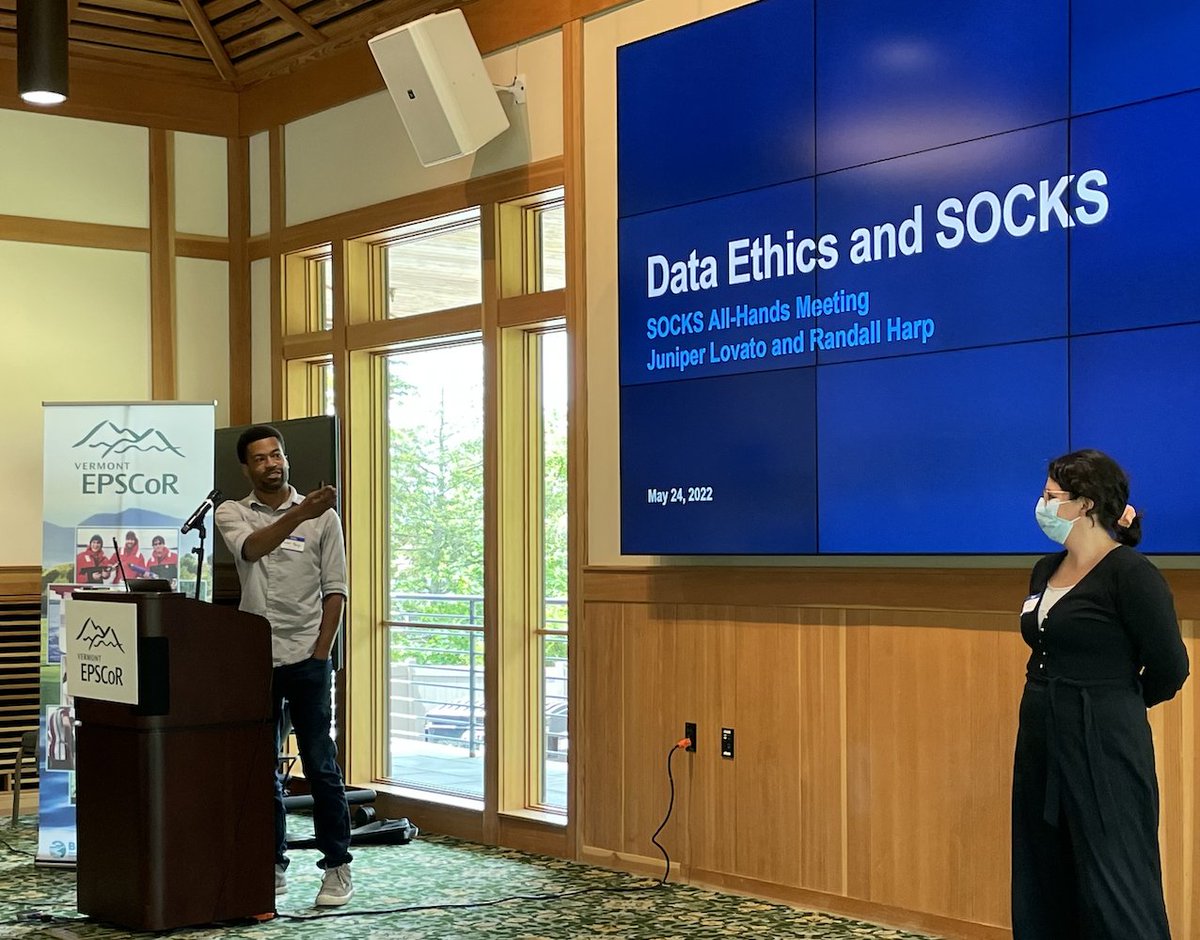 Faculty member @reharp &amp; PhD student @juniperlov spoke about models of data ethics and governance