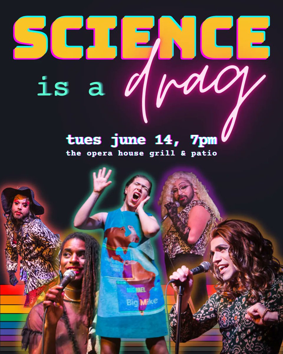 👑SCIENCE IS A DRAG IS BACK, BBZ! 👑 Join us on Tuesday, June 14 at the <a href="/OPERAHOUSETO/">THE OPERA HOUSE</a> patio for another evening of drinks, drag and a whole lotta science 🧪 Space is limited; tickets drop Monday, May 26 at noon Eastern 💄

eventbrite.ca/e/science-is-a…