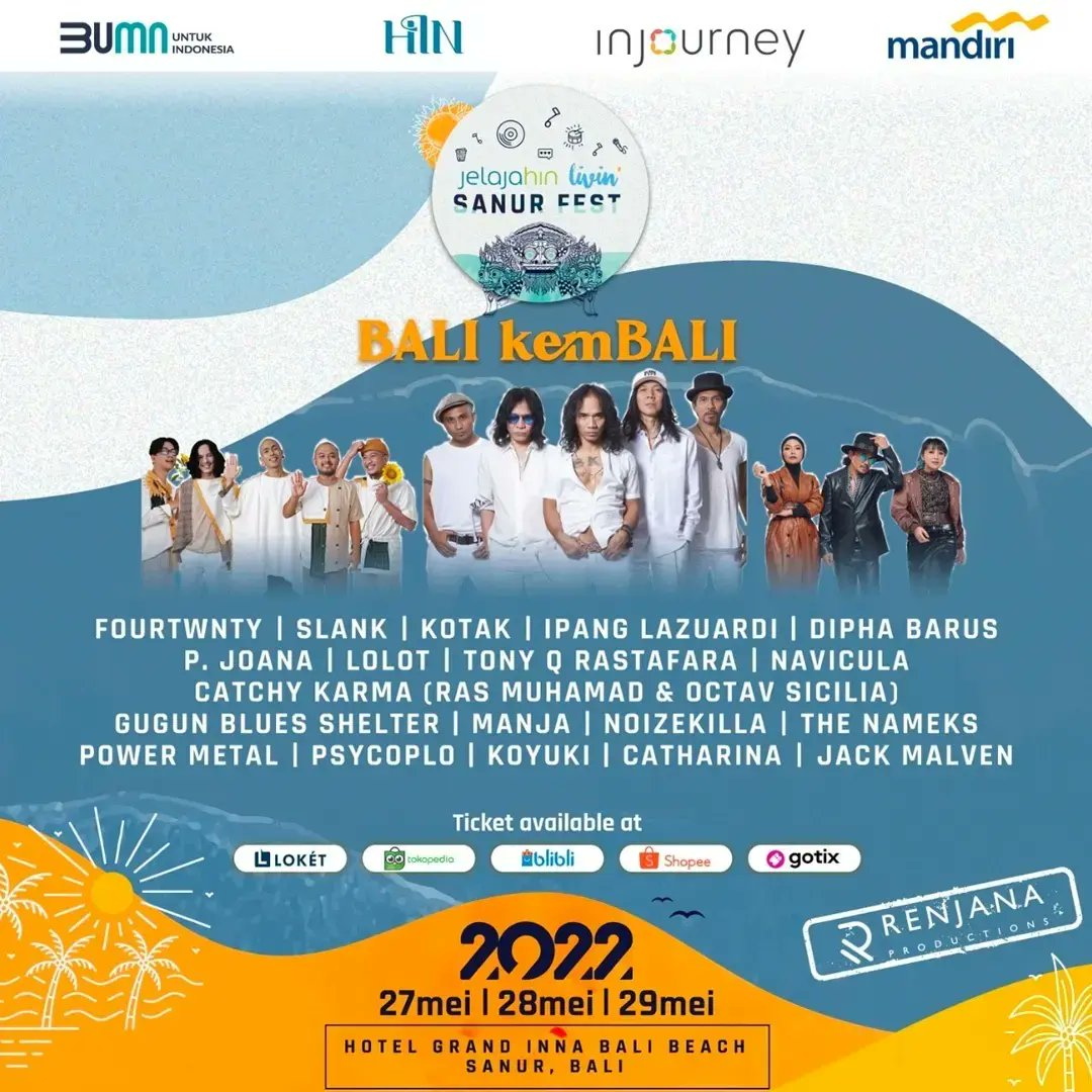 slankdotcom's tweet photo. Info lengkap, cek https://t.co/g0pmYklX7m
Sampai jumpa ✌
#Slank
#BALIkemBALI
#JelajahinLivinSanurFest
#JLSF
#Renjanaproductions https://t.co/lQDeY1dkne