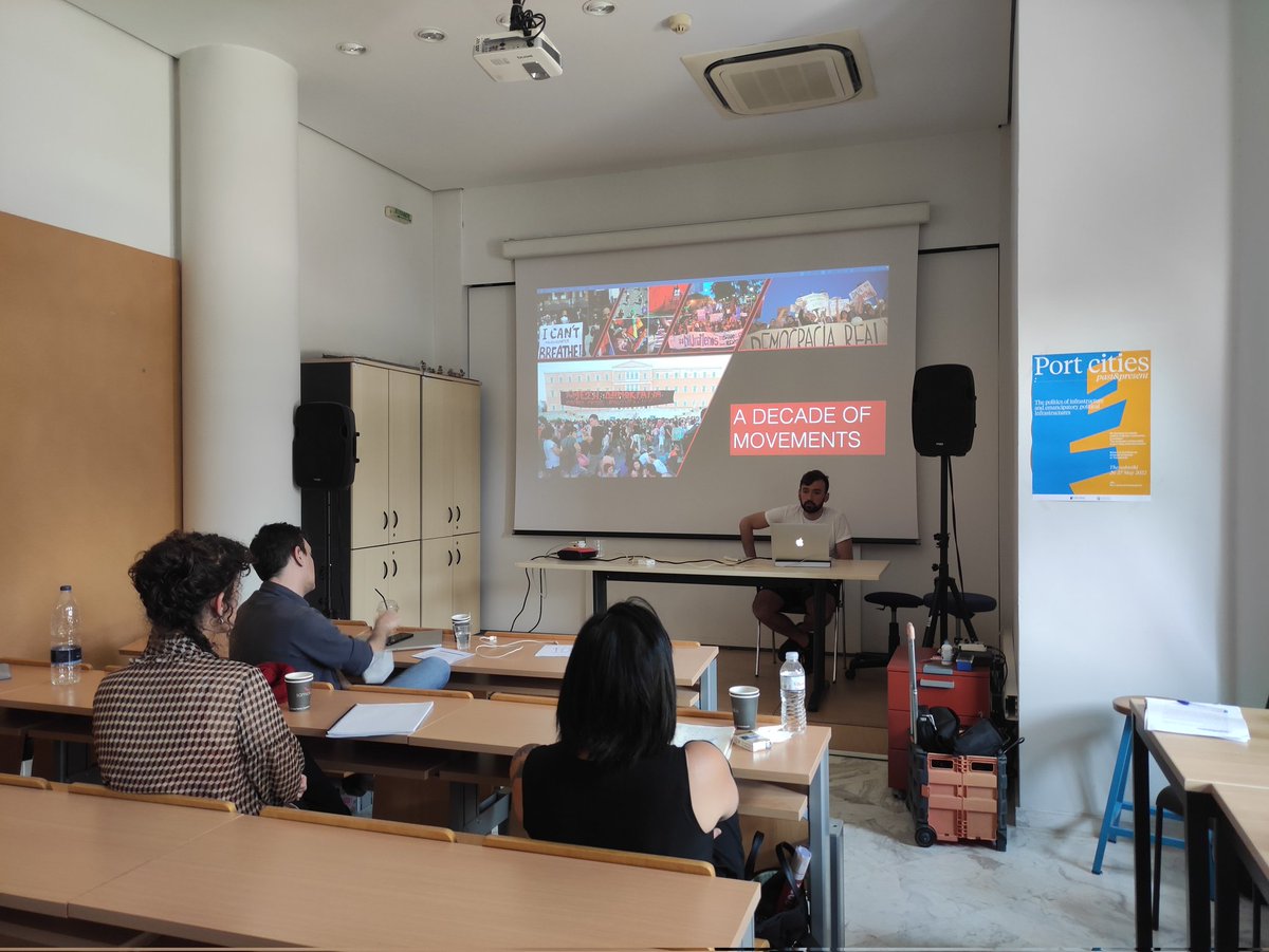 Port__Cities's tweet photo. . @kostisroussos_ on "Radical democracy, the commons and everyday struggles during the Greek crisis" https://t.co/dZUHZ4NVkg