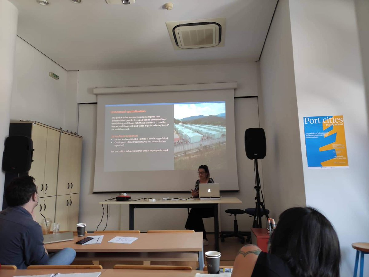 Port__Cities's tweet photo. . @Matina_Kapsali on "Infrastructures of care &amp; social reproduction amidst Thessaloniki’s crises" https://t.co/kESEFDelFe