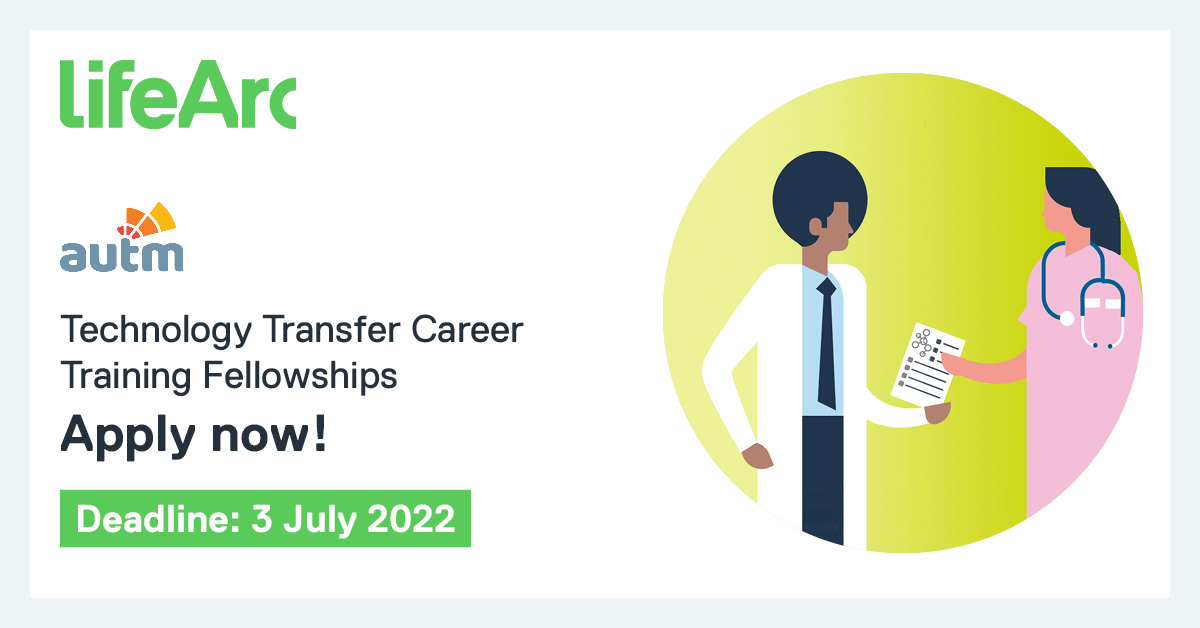 LifeArc (@lifearc1) on Twitter photo Calling all #LifeScience graduates and postdocs! 🥼
Discover a career that’s “intellectually challenging, highly collaborative, with a positive social impact.” Apply for the prestigious LifeArc-<a href="/AUTM/">AUTM</a> #TechnologyTransfer fellowship.
📅 Deadline 3 July ➡️ lifearc.org/careers/fellow… Calling all #LifeScience graduates and postdocs! 🥼
Discover a career that’s “intellectually challenging, highly collaborative, with a positive social impact.” Apply for the prestigious LifeArc-<a href="/AUTM/">AUTM</a> #TechnologyTransfer fellowship.
📅 Deadline 3 July ➡️ lifearc.org/careers/fellow…