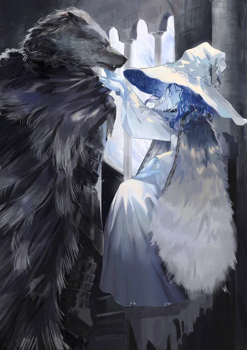 Fan art | Elden Ring - Ranni the Witch and Blaidd

Artist: @shrimp_cc 