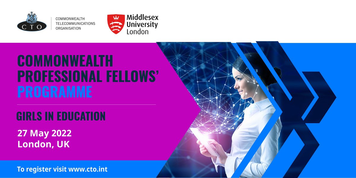 MDX Business School (@mdxbusiness) on Twitter photo <a href="/MiddlesexUni/">Middlesex University</a> collaborates <a href="/CTO_ICT/">Commonwealth Telecommunications Organisation</a> for the Commonwealth Professional Fellows’ Open Day 2022, on the morning of the 27.05.22 with focus on #GirlsInEducation in the Commonwealth. MDX staff &students should register via the event homepage to watch via zoom: bit.ly/3FGcJ4m <a href="/MiddlesexUni/">Middlesex University</a> collaborates <a href="/CTO_ICT/">Commonwealth Telecommunications Organisation</a> for the Commonwealth Professional Fellows’ Open Day 2022, on the morning of the 27.05.22 with focus on #GirlsInEducation in the Commonwealth. MDX staff &students should register via the event homepage to watch via zoom: bit.ly/3FGcJ4m
