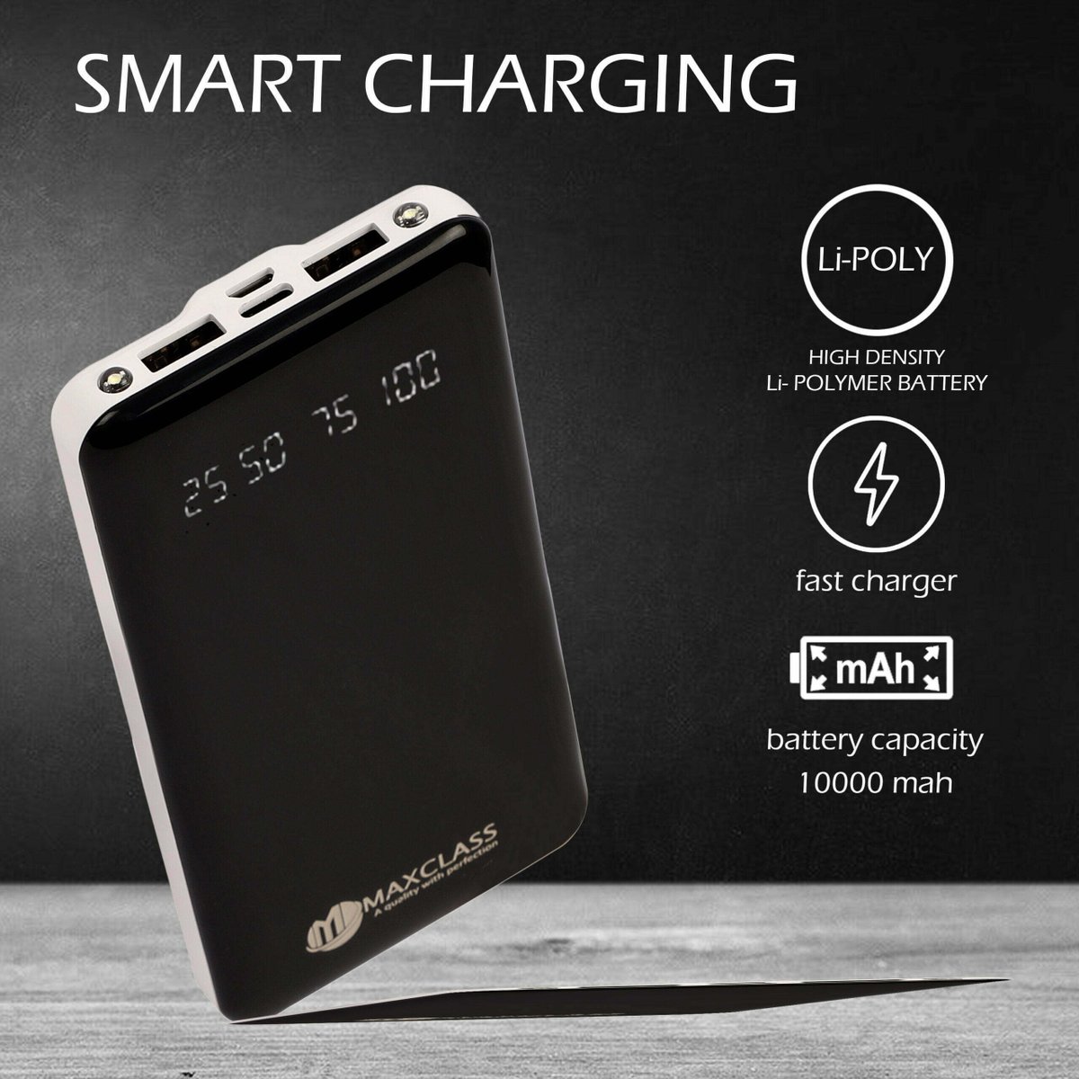 maxclasservices's tweet photo. MAXCLASS Digital Power Bank |10000 mAh| 18W Fast Charging| Input-Type C and Micro USB| Double Output | ( WHITE)
SHOP NOW : https://t.co/ceuflSgB3T
+91 9650365885
#powerbank #maxclass #Sellonline #maxclassmarket #vendoraccount #sellonmaxclassmarket
#AwesomeDeal #digitalpowerbank https://t.co/YpV4SjaGY7