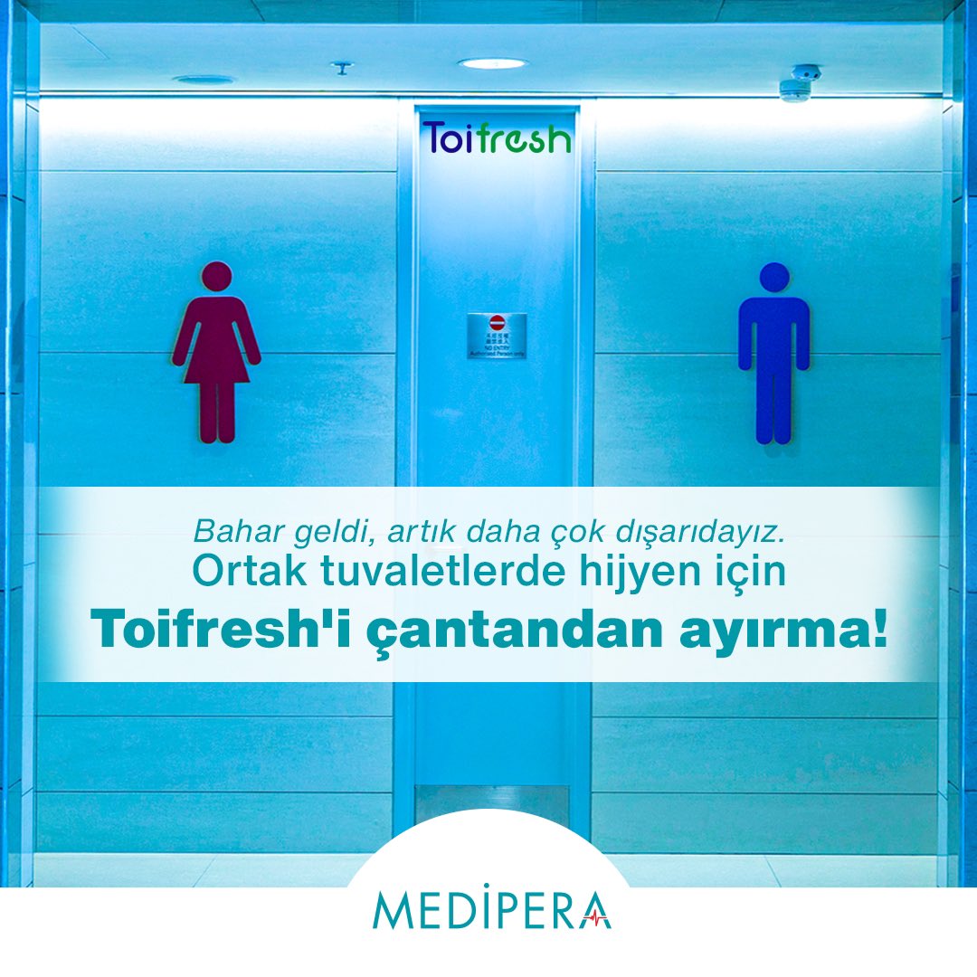 mediperacom's tweet photo. Bahar geldi, artık daha çok dışarıdayız. Ortak tuvaletlerde hijyen için Toifresh'i çantandan ayırma!💦
 #Toifresh #çantaboyu #taşınabilirtemizlik #klozetkapağıtemizleyici #cepboyu #mikrop #bakteri #tuvalet #temizlik #klozet #hijyen #sağlıklıyaşam #medipera https://t.co/ufZxrCc5Zp