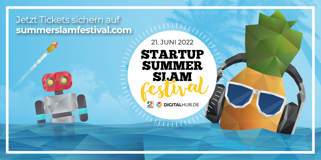 CSCBonn's tweet photo. Das Startup Summer Slam Festival 2022 des @digitalhub_de steht vor der Tür und wir gemeinsam mit  gemeinsam mit @DigitalSicher .NRW mit dabei! 
Weitere Infos und Tickets unter https://t.co/YfVz43El3n 
#startupsummerslamfestival #SSSF22 https://t.co/v6gYV6zzhe