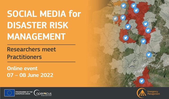 Are you interested in the integration of non-authoritative situational awareness data into emergency management operations?💡 
📢Then join us for the #SM4DRM workshop 
📅7 &amp; 8 June 2022

Register at👇
🔗e.copernicus.eu/EMSandSocialMe…