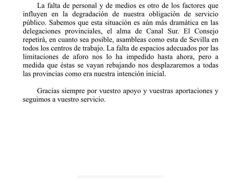 Conclusiones de la Asamblea que el Consejo Profesional de #CanalSur mantuvo con los trabajadores de la #tvpublica de #Andalucía en su sede central de San Juan de Aznalfarache esta semana #periodismo