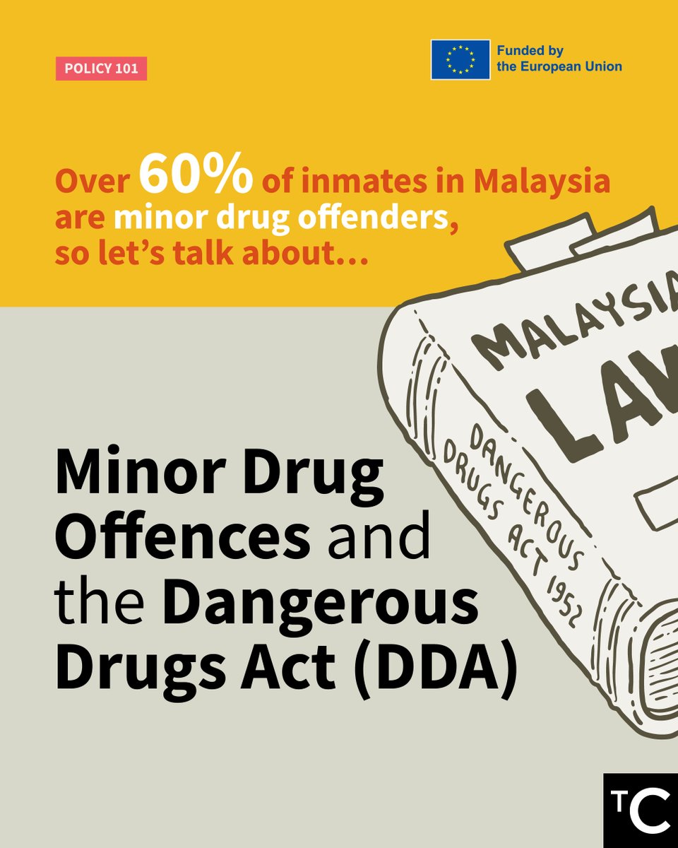 CentreMY_'s tweet photo. (1/2) In this week’s #Policy101 we explain what constitutes minor drug offences, Malaysians’ appetite for drug policy reform, and the Dangerous Drugs Act as part of our ‘How Do Malaysians Really Feel About Drugs?’ project funded by @euinmalaysia. https://t.co/UtdZMjPjKz