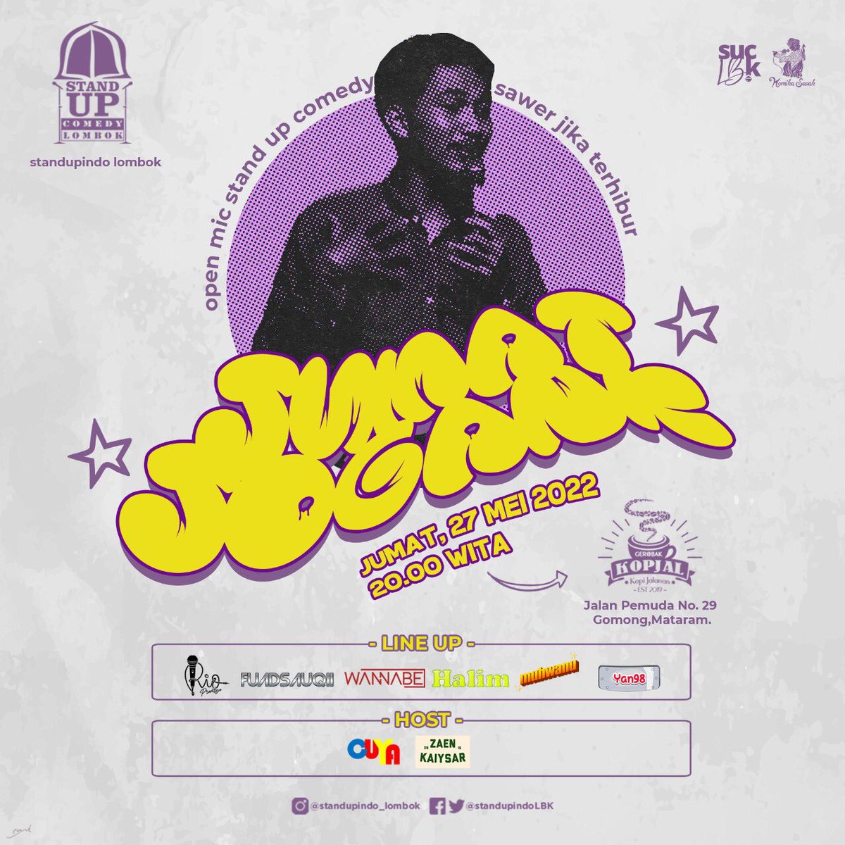 Nanti malam mengopen mickan diri.