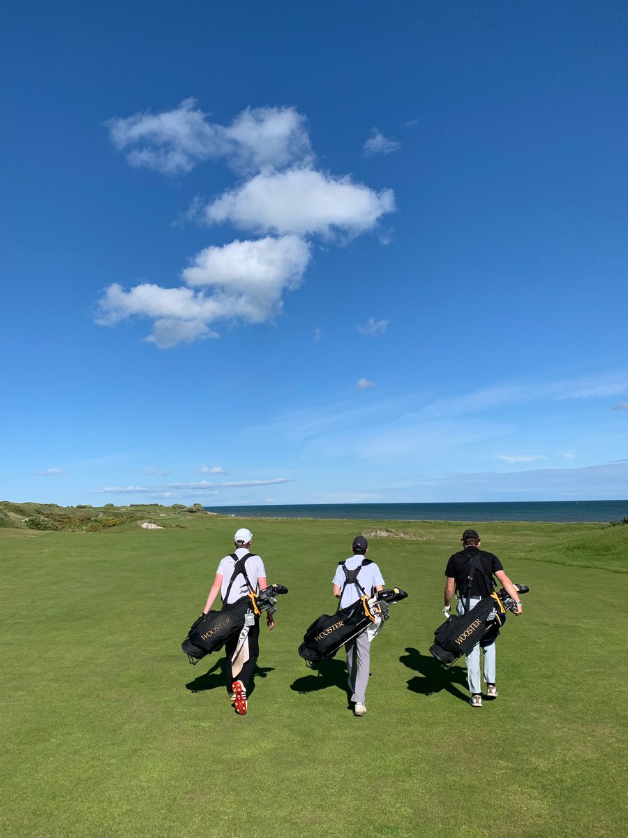 WoosterGolf's tweet photo. The trip’s final day was a journey down Ireland’s east coast to The European Club, along Brittas Bay. Best weather yet, and the course was a stunner as well, another of the best that IRE has to offer. Thank you @SportsbyWS for the sites that you provided these college golfers! https://t.co/7htQhXjiA3