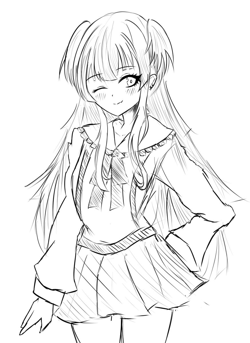 これは何も資料見ずにうろ覚えで描いた冬優子 