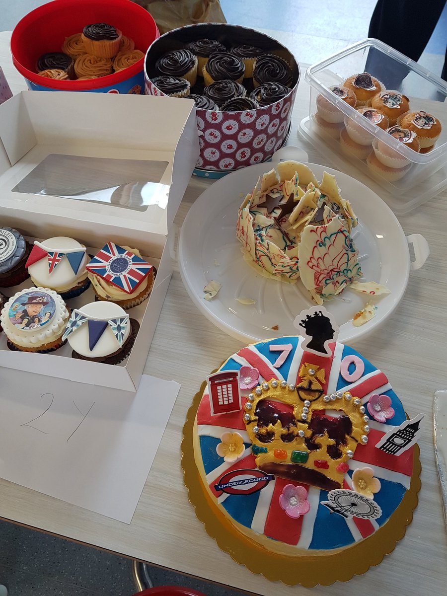 What an AMAZING effort from our families for our Platinum Jubilee Bake Off! Mrs Gardiner and Miss Rylance have got their work cut out judging this morning! 😊 #TeamTJI #bakeoff #PlatinumJubilee <a href="/FriendsofTJI/">Friends Of Thornhill J&I</a>
