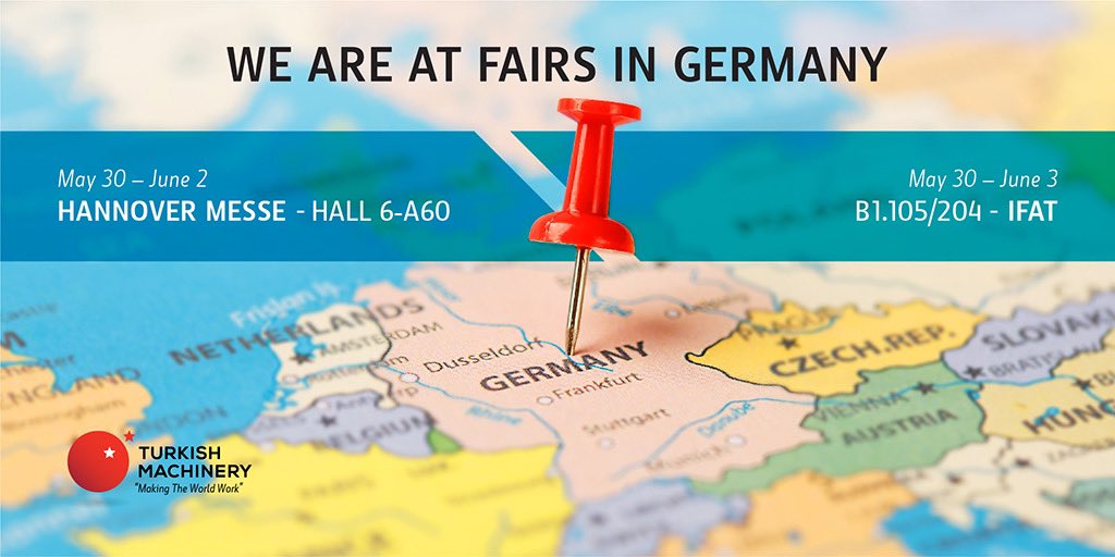 turkishmachines's tweet photo. #turkishmachinery #20yearstogether #germany #hannovermesse #ifat https://t.co/WmVgXDSrUS