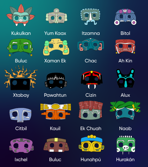 Maya_Protocol's tweet photo. There are 20 Gods that guide us in the creation of the #MayaMasks. Which one will you follow? 🎭

10x Maya List Giveaway 🎉
- Follow us @MayaProtocolEng
- Like &amp; RT
- Tag your friends and tell us your Maya Mask God

Winners announced on May 30th https://t.co/GyZehymCNF