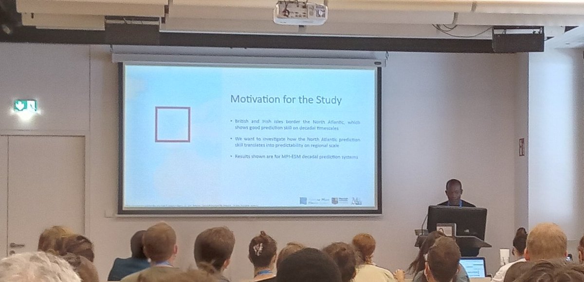 Looking at using decadal predictions for predictions over Ireland, Stephen Ogunbenro delivers his EGU talk.