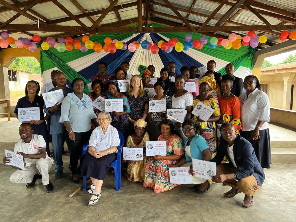 Congratulations to the teachers from St Joseph of Cluny in Kono and Makeni #SierraLeone who received #PAL Learning Champion Certificates from <a href="/CityofDublinETB/">City of Dublin ETB</a> and <a href="/globalschoolrm/">Global Schoolroom</a> thanks <a href="/miseancara/">Misean Cara</a> <a href="/Irish_Aid/">Irish Aid</a> and Ambassador <a href="/claireshalimar/">Claire Buckley</a> <a href="/IrlEmbFreetown/">Ireland in Sierra Leone</a> for doing the honors