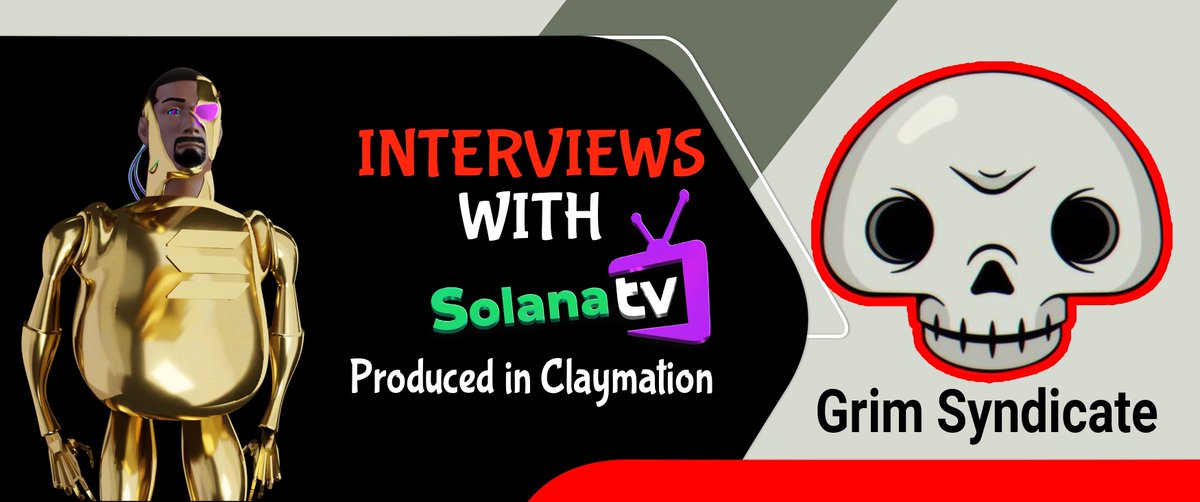 Solana_Tv's tweet photo. Our 3rd project is the @Grim__Syndicate ! This team is one of the best teams in the NFT space in-total and we’re honored to have had the opportunity to talk with you. The energy from them are unmatched and they are truly a heart warming group. We dive into some fun facts &amp; more! https://t.co/6ZeCptjICK