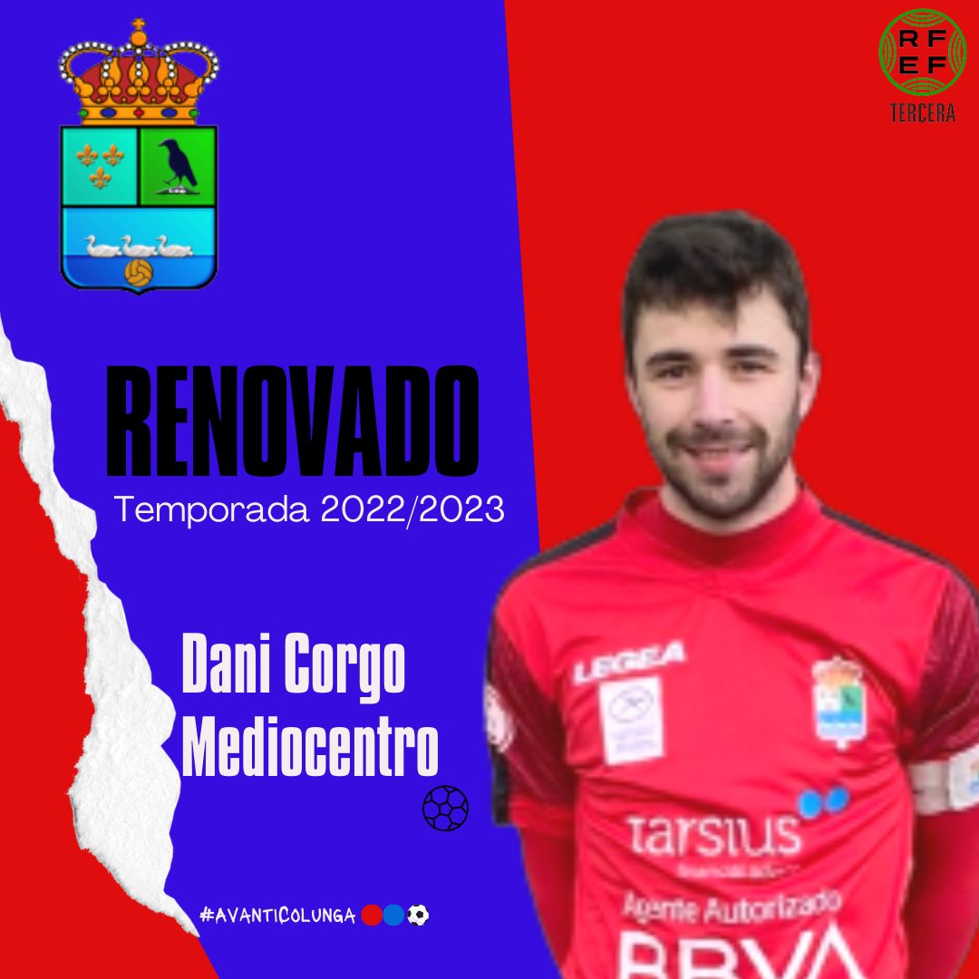 Renueva el timón del C.D.Colunga, nuestro capitán. ©️

Ha sido el máximo goleador del club esta temporada y elegido en el once del año de tercera RFEF.

#avanticolunga🔴🔵⚽ #cdcolunga #tercerarfefasturiana <a href="/Danicorgo/">Daniel Corgo Suarez</a>
