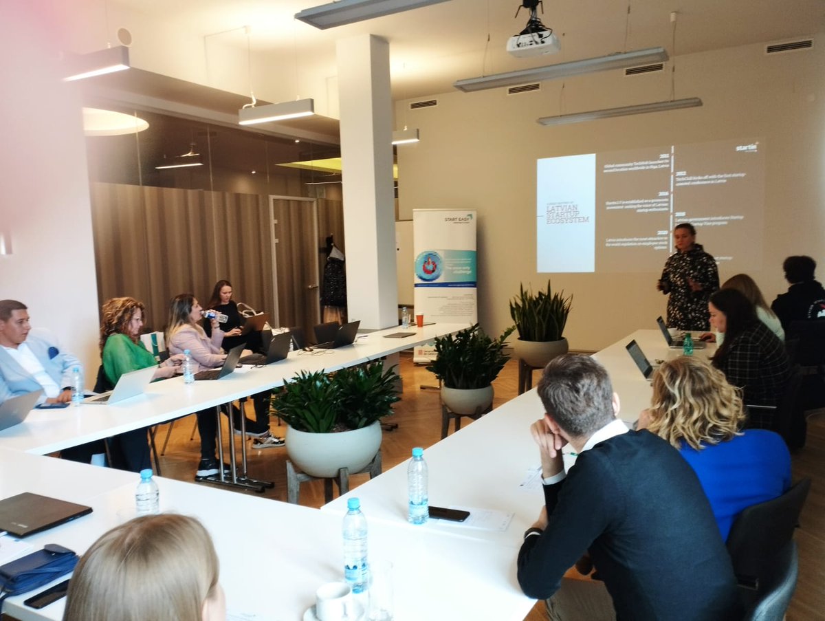 StartEasyEU's tweet photo. Mrs. Olga Barreto by @StartinLV, Mrs. Santa Zarane by @TechHubRiga and Annija Mežgaile by @TechChill share their vision of where is the latvian innovation ecosystem and what future it holds https://t.co/AYGJvjiC2q