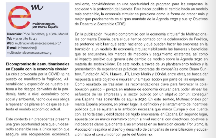 Corresponsables's tweet photo. En la publicación “Nuestro compromiso con la economía circular” de @Pormarca_Espana se pretende visibilizar qué están haciendo y qué pueden hacer las empresas en la transición a un modelo de economía circular 👉 https://t.co/jM7ukvDUbe #AnuarioCorresponsables2022 https://t.co/UjFgDS4OZF