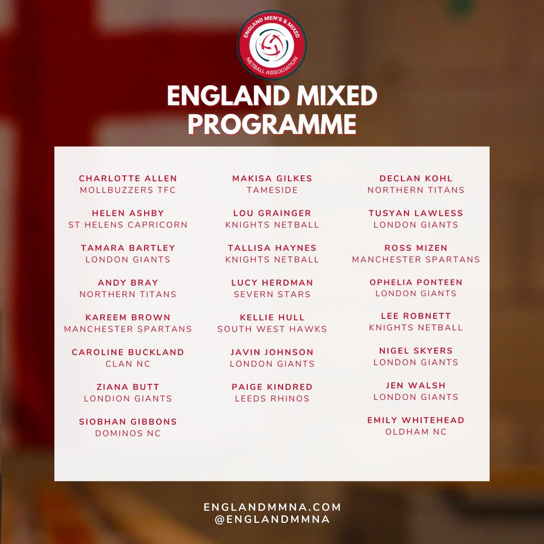 England Men's & Mixed Netball Association - EMMNA tweet media