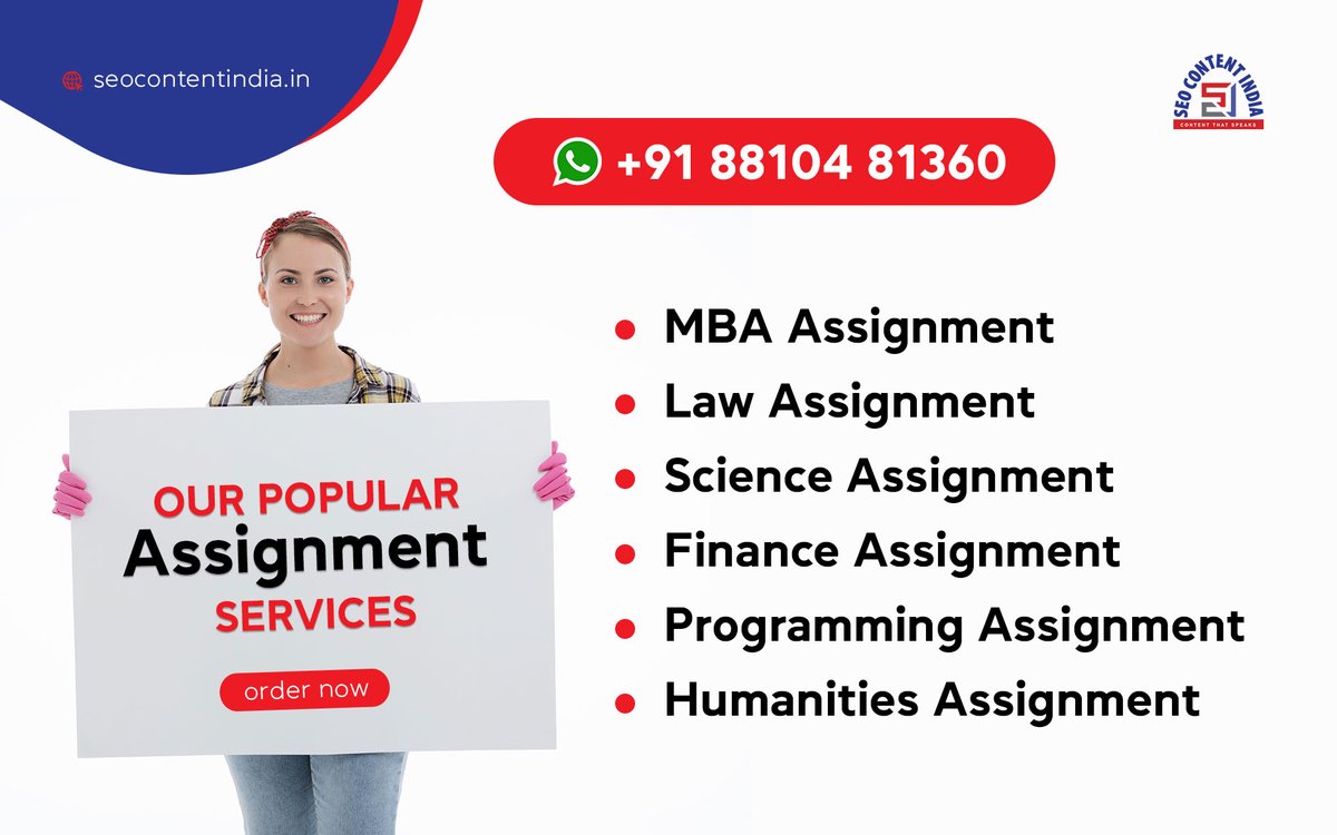 SEOContentIndia's tweet photo. Assignment Writing Services in India
https://t.co/kKUoVmvpuy
#assignment #assignmenthelp #assignments #assignmentwriting #essay #essaywriting #university #assignmentstress #assignmentwritinghelp #writing #writingtips #SEOContentIndia https://t.co/ZEkC6jDU32