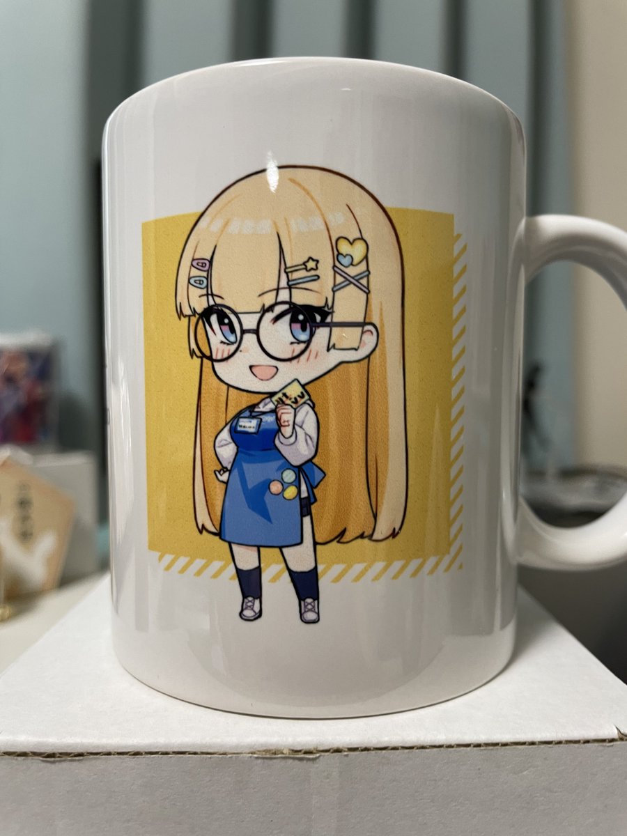 ミチハス先生のリナちゃんマグカップが届いたので無敵です( ˘ω˘ )kawaii… 