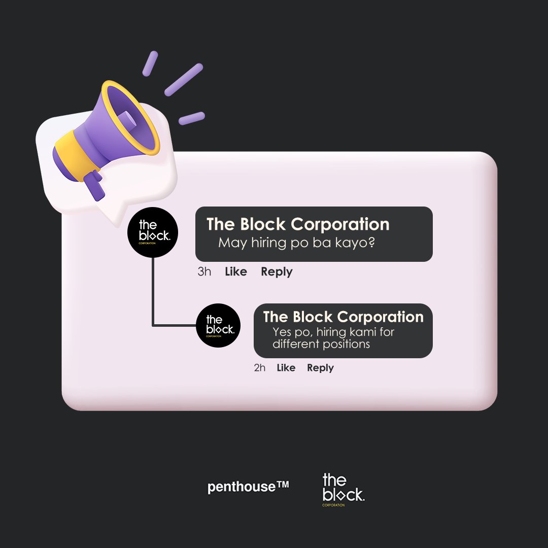 Honestly speaking #AniRP #KRP, you’re showing symptoms of a trabahoarder. Ayan din ba assessment mo? If oo, then check out the positions posted down below for penthouse™️ is once again hiring for new personnel to join the team! At opo, we’re teaching before working po.