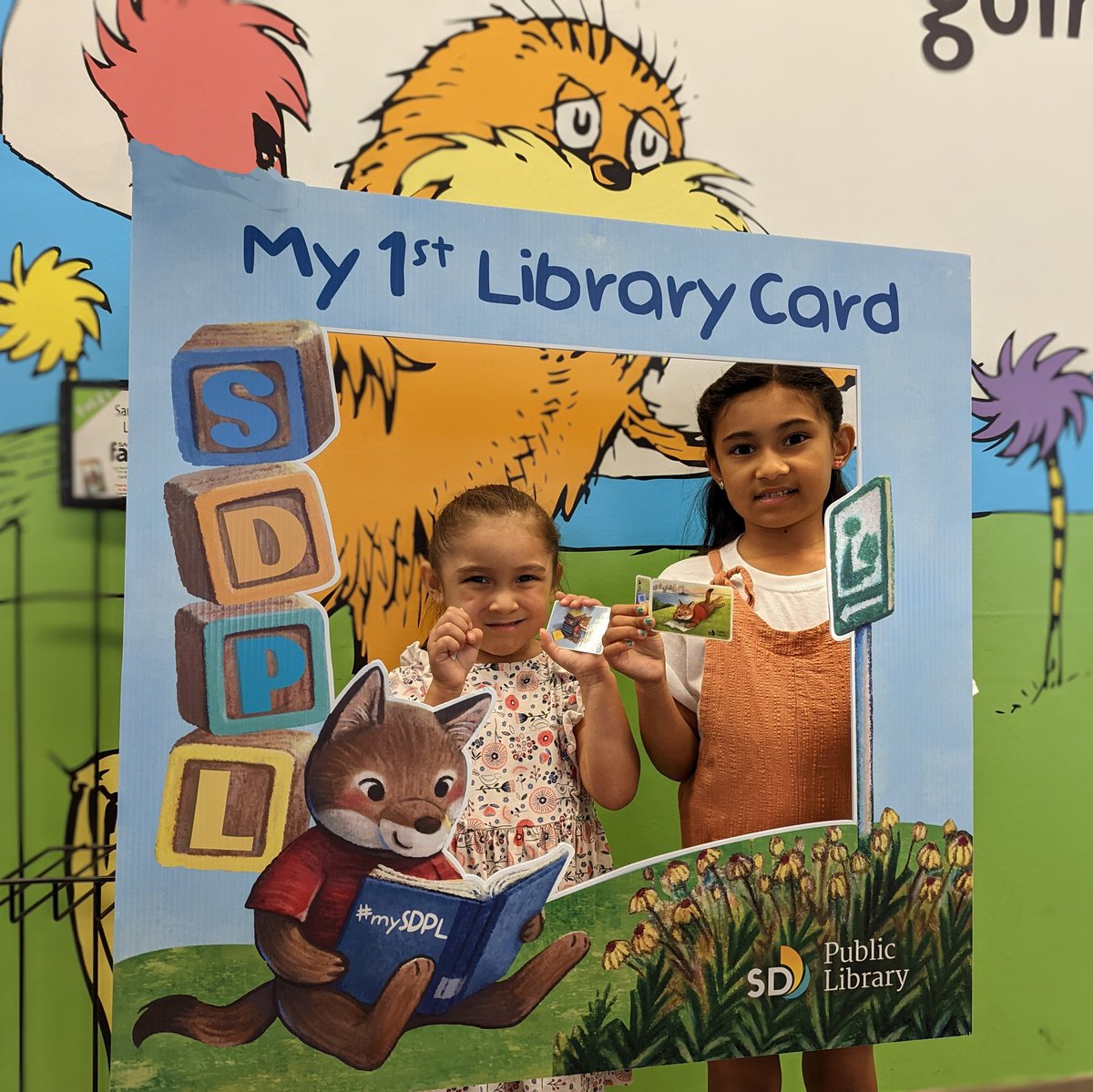 ElComerII's tweet image. #mySDPL Little ones got library cards yesterday