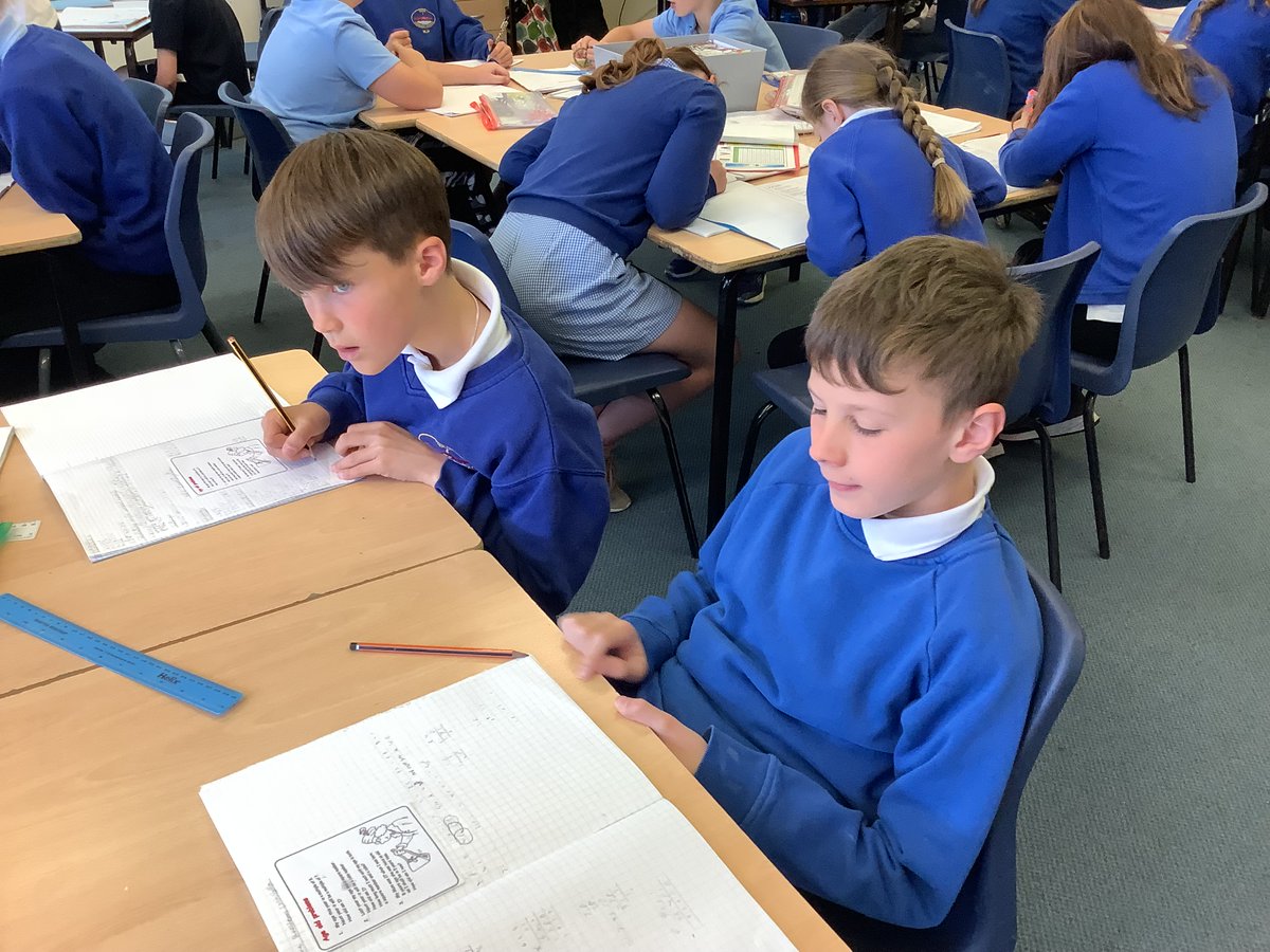 YarmPS's tweet photo. Year 5 getting stuck into their Friday Maths investigation. Lots of SUPER discussions involving reasoning and mathematical language. #ypsmaths #year5 https://t.co/uCqFAEWr9Z
