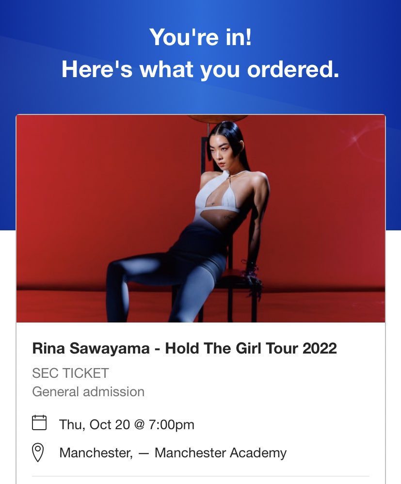 SSmalley95's tweet photo. RINAAAAAA!!!!! 🥹❤️ I couldn’t go to the Dynasty tour because I was recovering from my appendectomy, so this time imma be there appendix free and thriving! ✌🏻😎 #rinaisgoingtohell #holdthegirltour https://t.co/DWF2bVrr4D